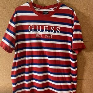 GUESS T- shirt (RED,WHITE,BLUE) Size: L
